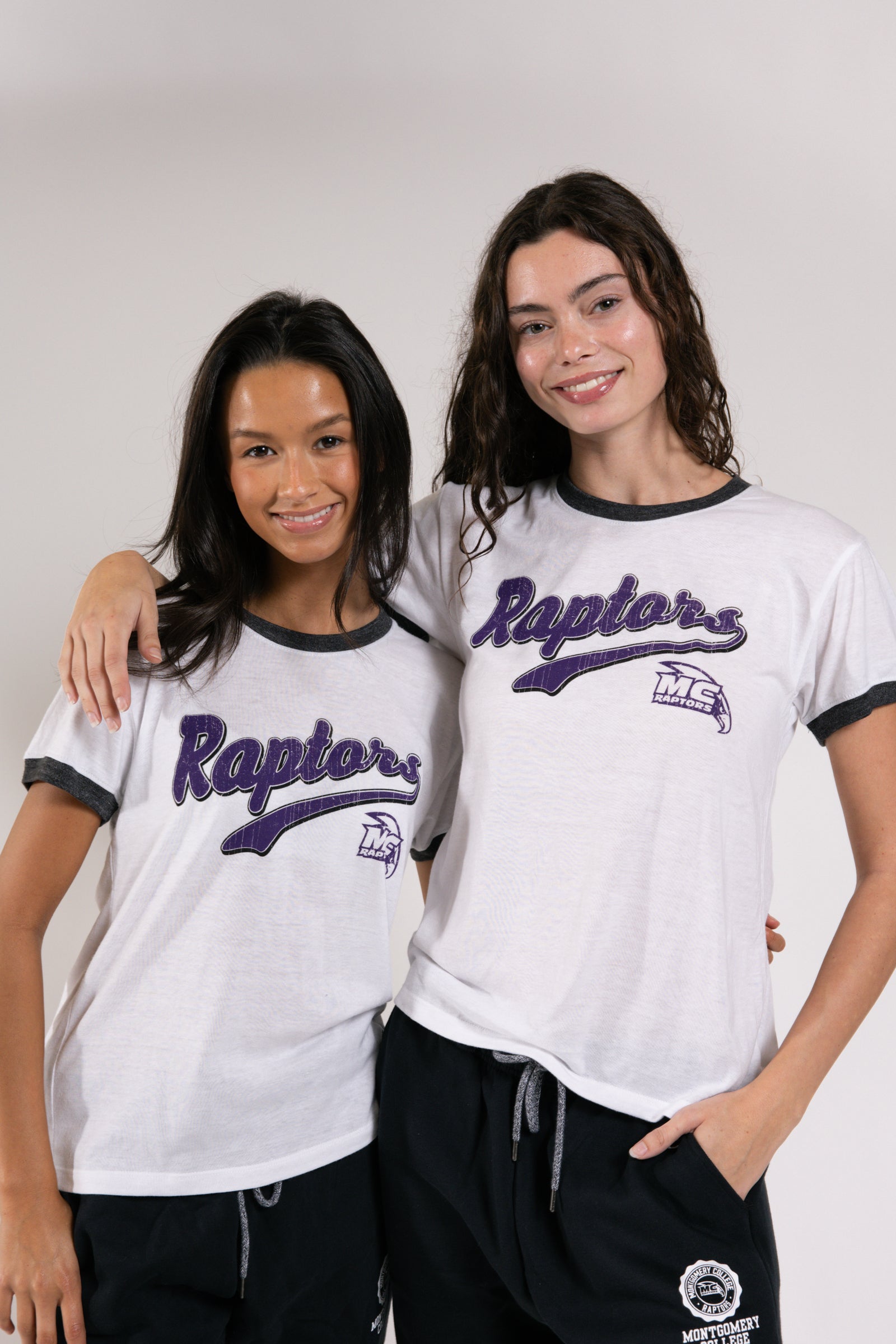 Ladies Intramural Ringer Tee | Black – Montgomery College Campus Store
