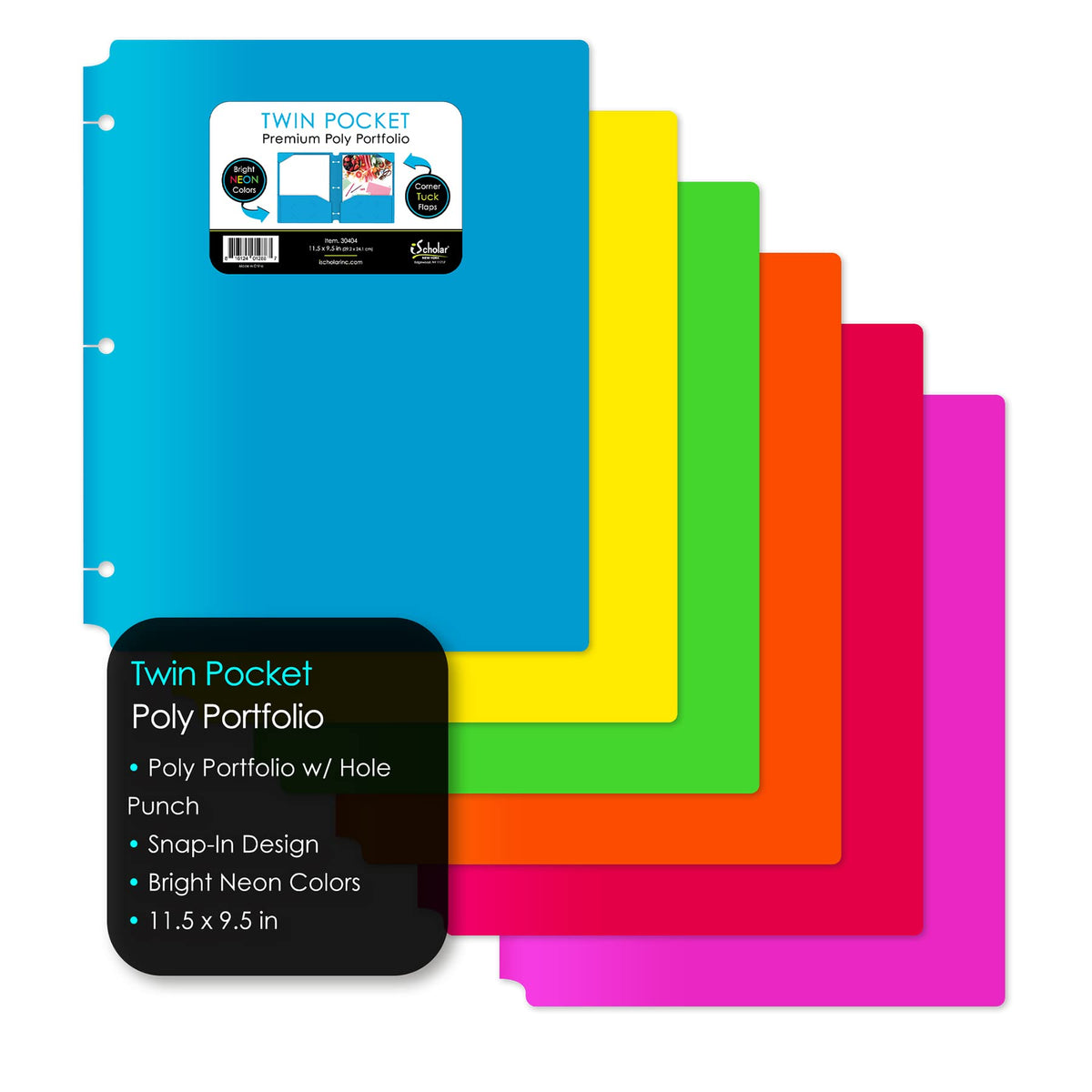 Poly Port Neon Color 2 PKT Folder – Montgomery College Campus Store