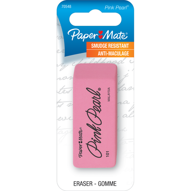 Paper Mate Pearl Eraser Pink Large 1Pk