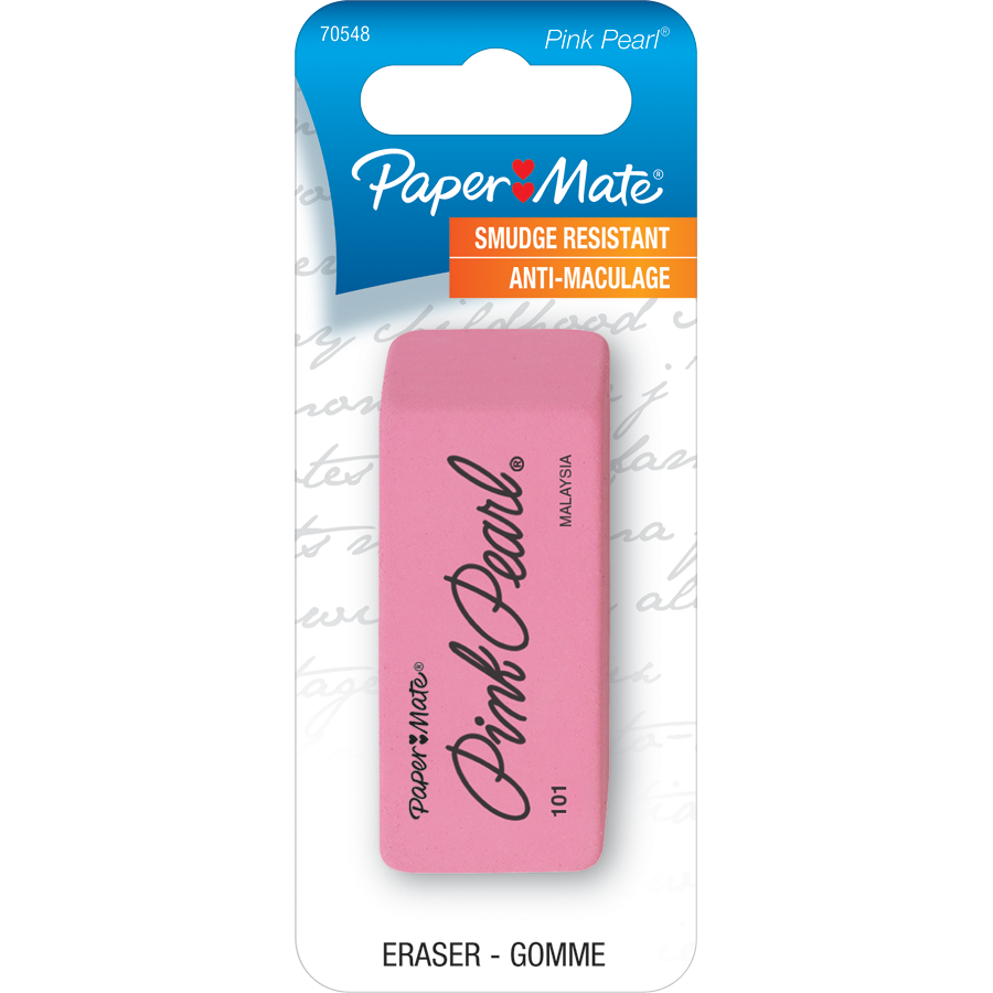 Paper Mate Pearl Eraser Pink Large 1Pk