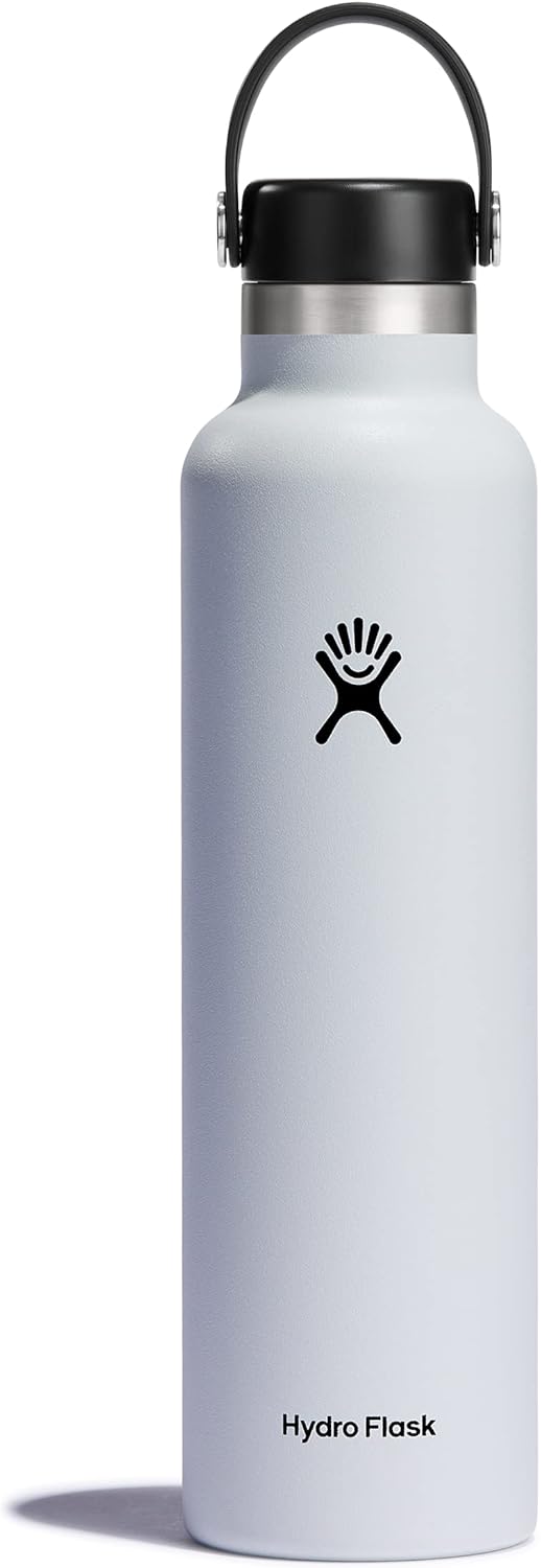 24 OZ Standard Mouth Flex Cap, White