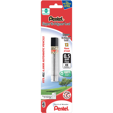 Pentel Super Hi-Polymer Replacement Lead Gray .5mm