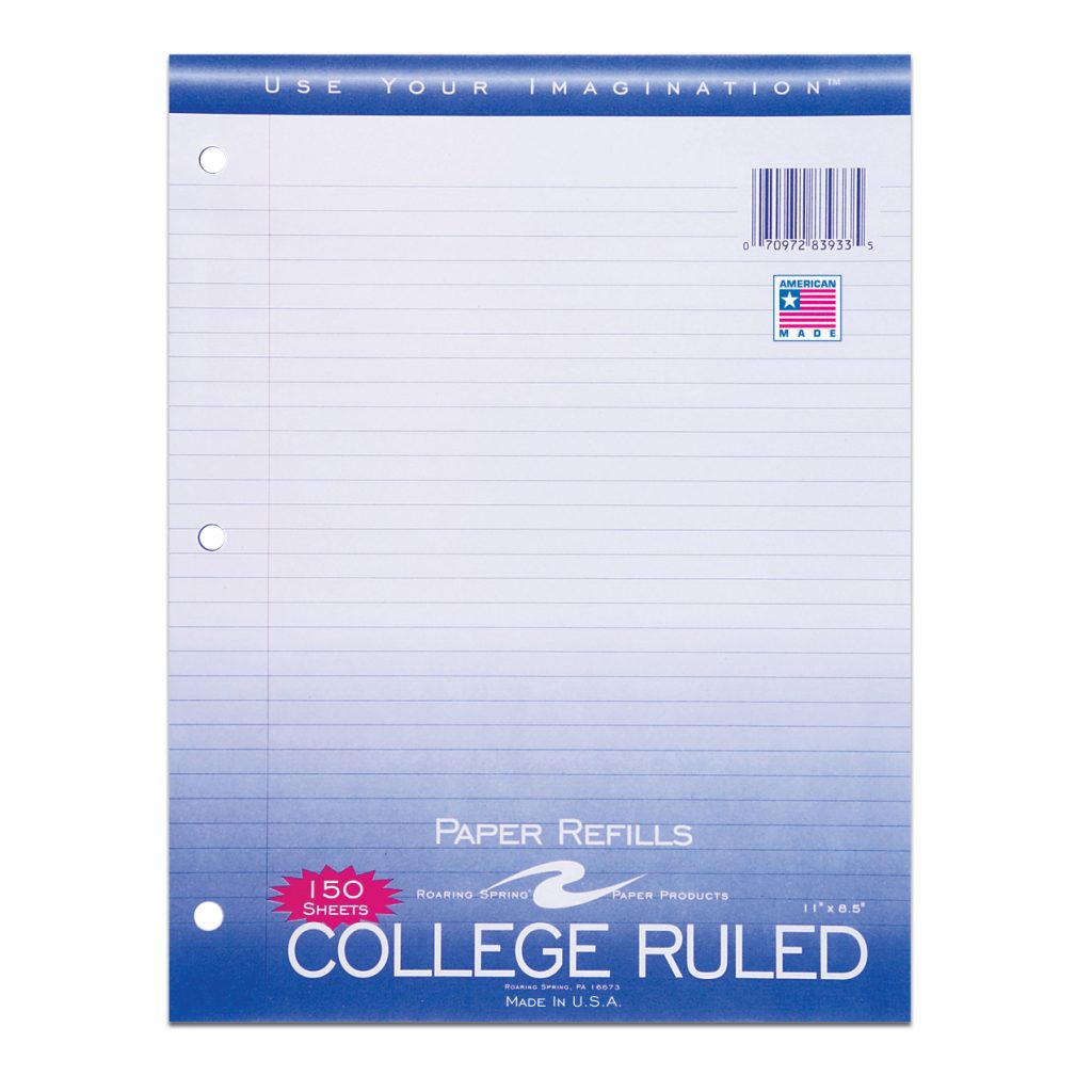 Filler Paper 8.5