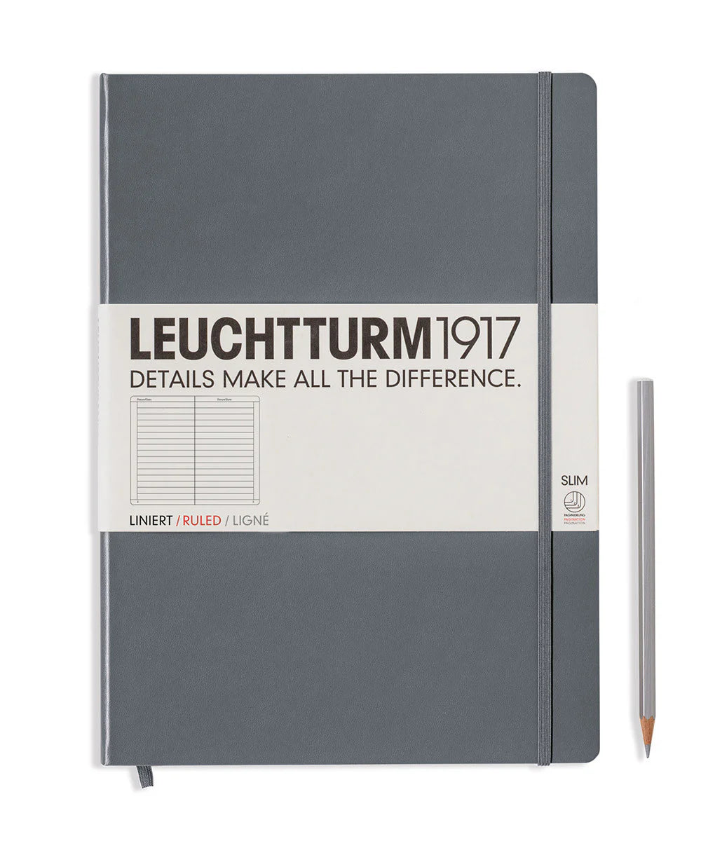 Hardcover Notebook Ruled A4 | Anthracite