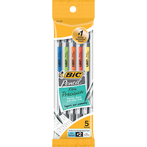 BIC Xtra Precision Mechanical Pencil Black .5mm 5Pk