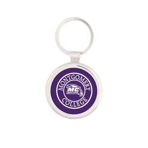 Silver Maverick Round Key Tag | Purple