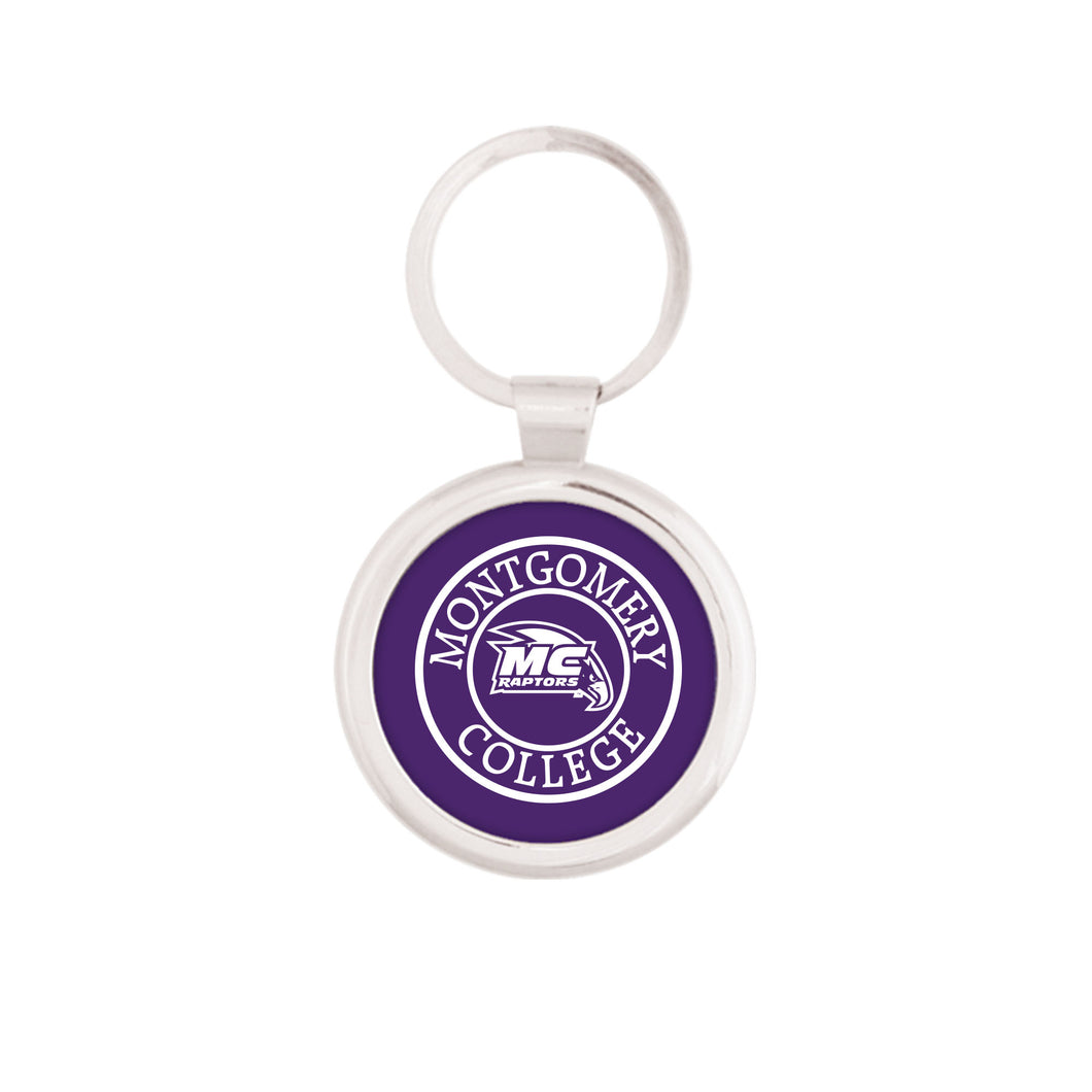 Silver Maverick Round Key Tag | Purple