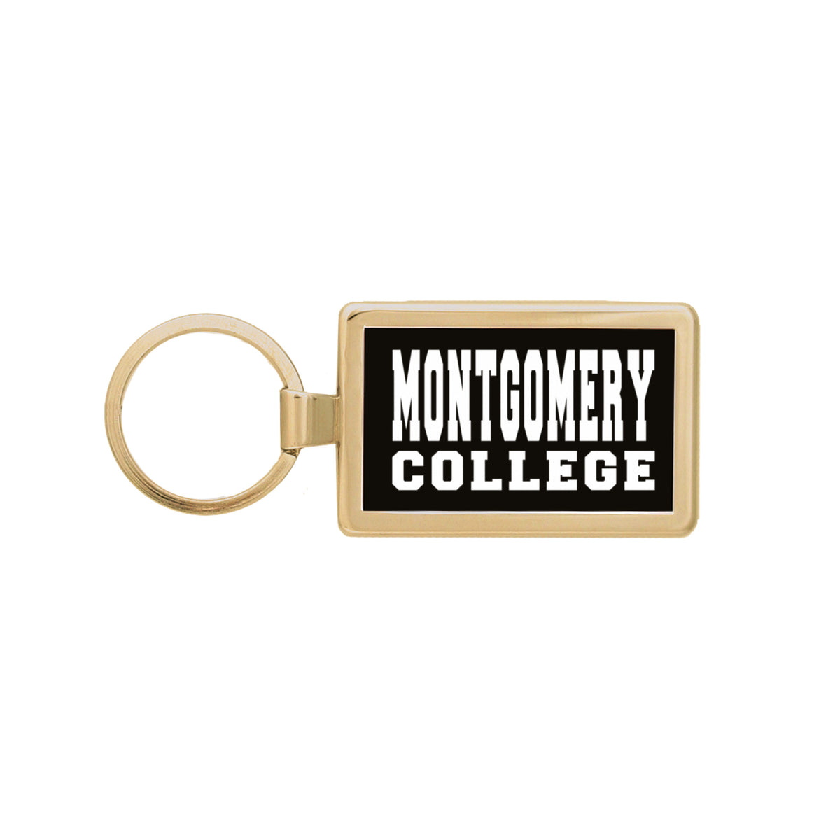 Gold Maverick Rectangular Key Tag | Black – Montgomery College Campus Store