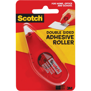 Scotch Double Sided Adhesive Roller Clear .25inx26ft 1Pk BP