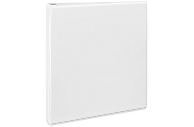 1/2 Inch Round View Binder, White