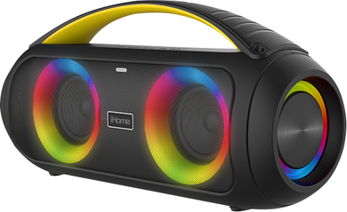 iHome Splashproof Boombox Bluetooth Speaker with FM Radio | Black