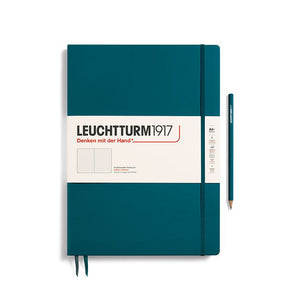 Hardcover Notebook Dotted A4, Pacific Green