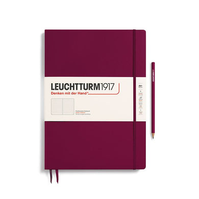 Hardcover Notebook Dotted A4, Port Red