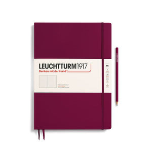 Hardcover Notebook Dotted A4, Port Red