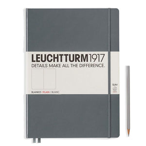 Hardcover Notebook Plain A4, Anthracite