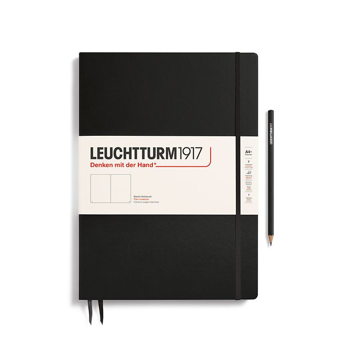 Hardcover Notebook Plain A4, Black