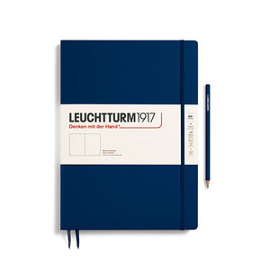 Hardcover Notebook Plain A4, Navy
