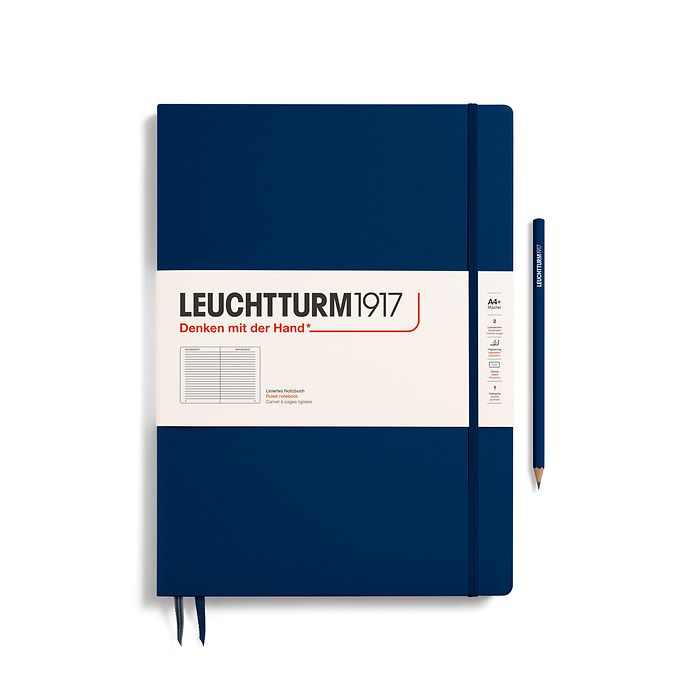 Hardcover Notebook Ruled A4, Navy