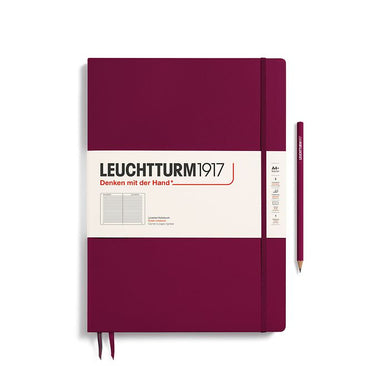 Hardcover Notebook Ruled A4, Port Red