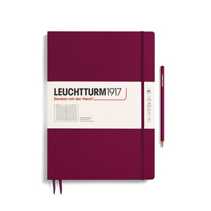 Hardcover Notebook Ruled A4, Port Red